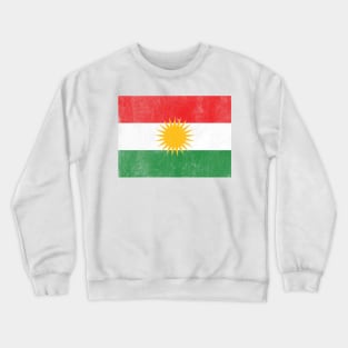 Kurdistan / Faded Vintage-Style Flag Design Crewneck Sweatshirt